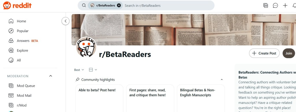 Finding Beta Readers